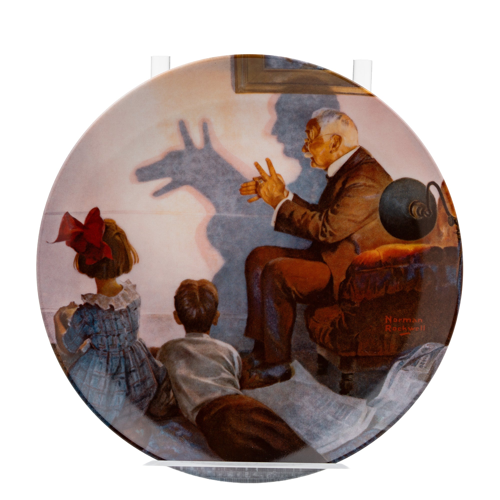 Norman Rockwell "The Shadow Artist" collector plate - Edwin Knowles COA