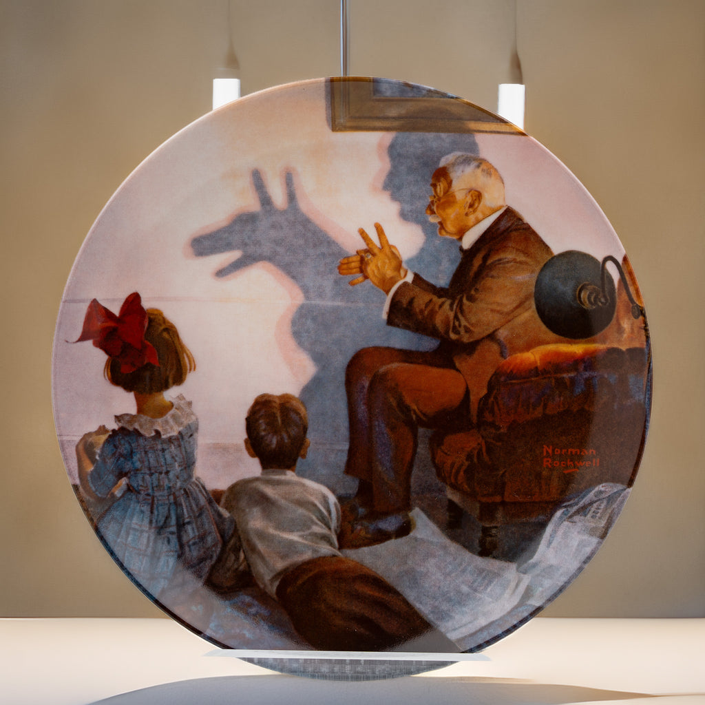 Norman Rockwell "The Shadow Artist" collector plate - Edwin Knowles COA