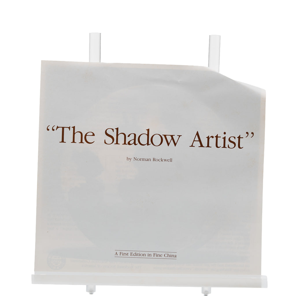 Norman Rockwell "The Shadow Artist" collector plate - Edwin Knowles COA