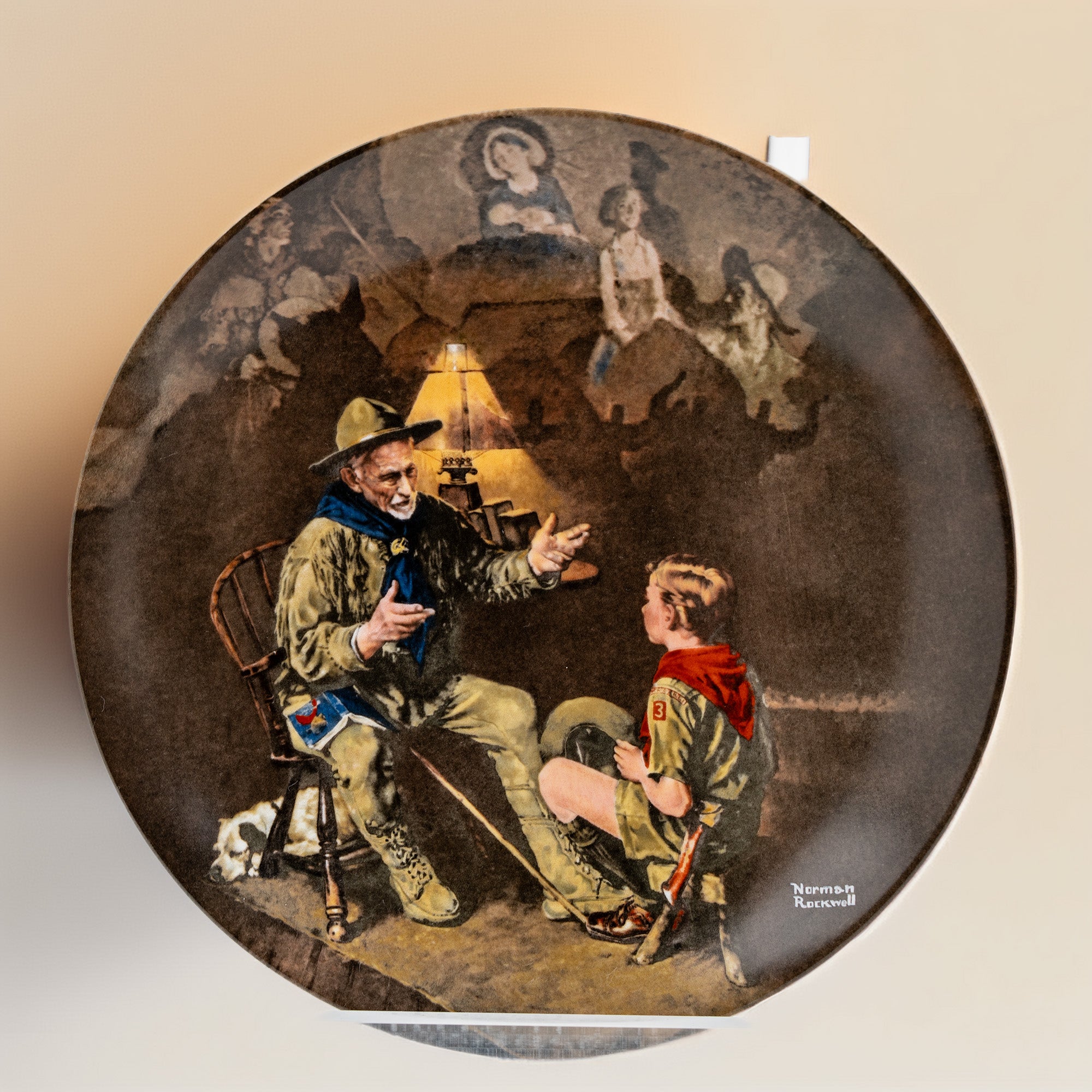 Norman Rockwell 'The Old Scout' Collector Plate - Edwin M. Knowles