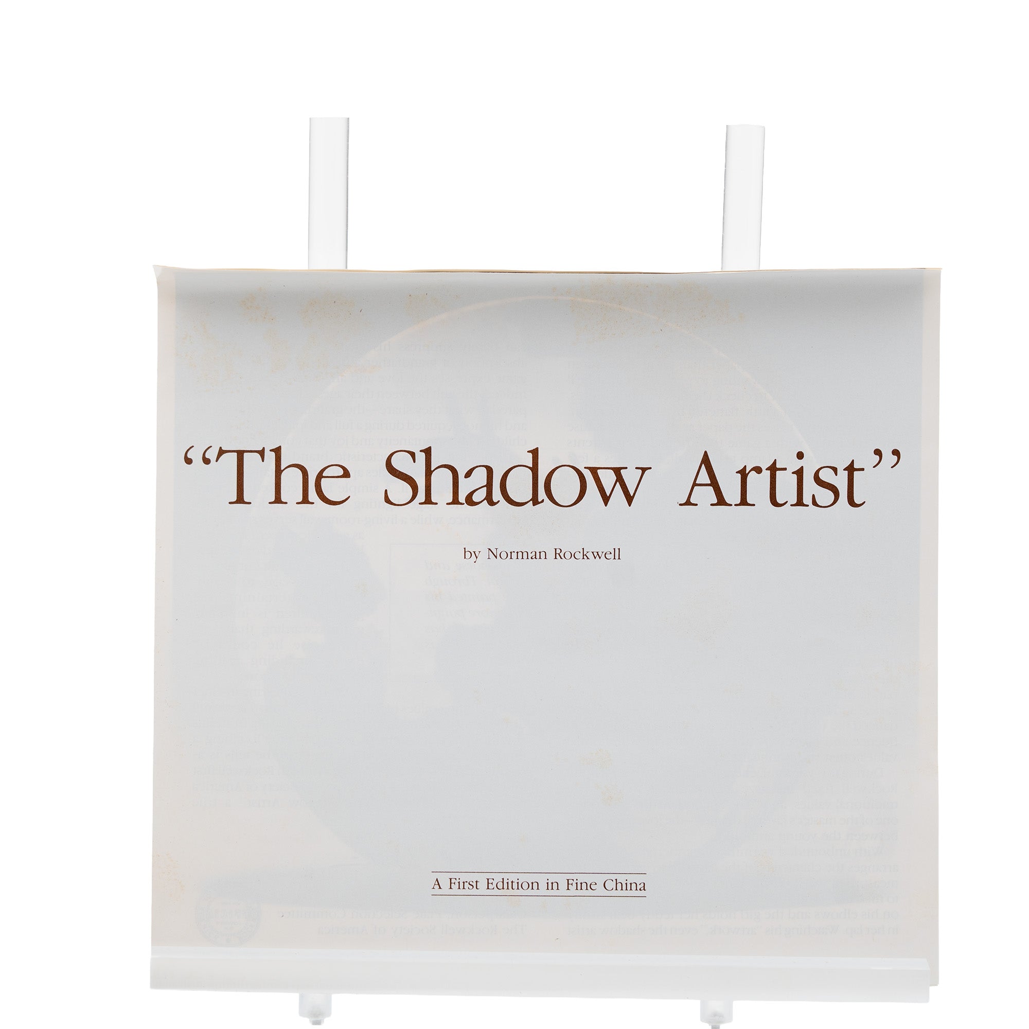 Norman Rockwell "The Shadow Artist" Collector Plate - Edwin M. Knowles
