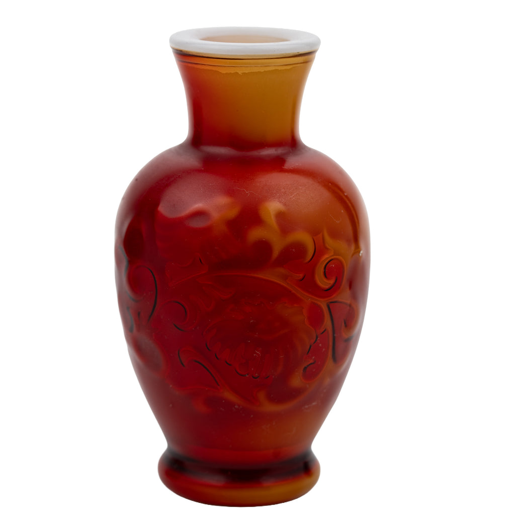 Avon Spring Bouquet Fragranced Vase - Oriental Red Cased Glass