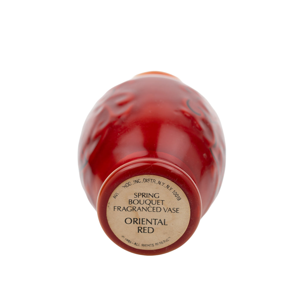 Avon Spring Bouquet Fragranced Vase - Oriental Red Cased Glass