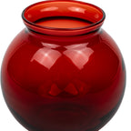 Anchor Hocking Royal Ruby Ivy Ball Vase - Deep Red