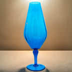 Italienische Empoli Teardrop Art Glass Vase – Blau, 44,5 cm H