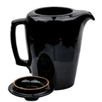 Frankoma Teekanne Set, Schwarz Glänzend — Teekanne 5T + 5 Mokkatassen