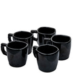 Frankoma Teekanne Set, Schwarz Glänzend — Teekanne 5T + 5 Mokkatassen