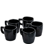 Frankoma Teekanne Set, Schwarz Glänzend — Teekanne 5T + 5 Mokkatassen
