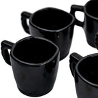 Frankoma Teekanne Set, Schwarz Glänzend — Teekanne 5T + 5 Mokkatassen