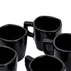 Frankoma Teekanne Set, Schwarz Glänzend — Teekanne 5T + 5 Mokkatassen