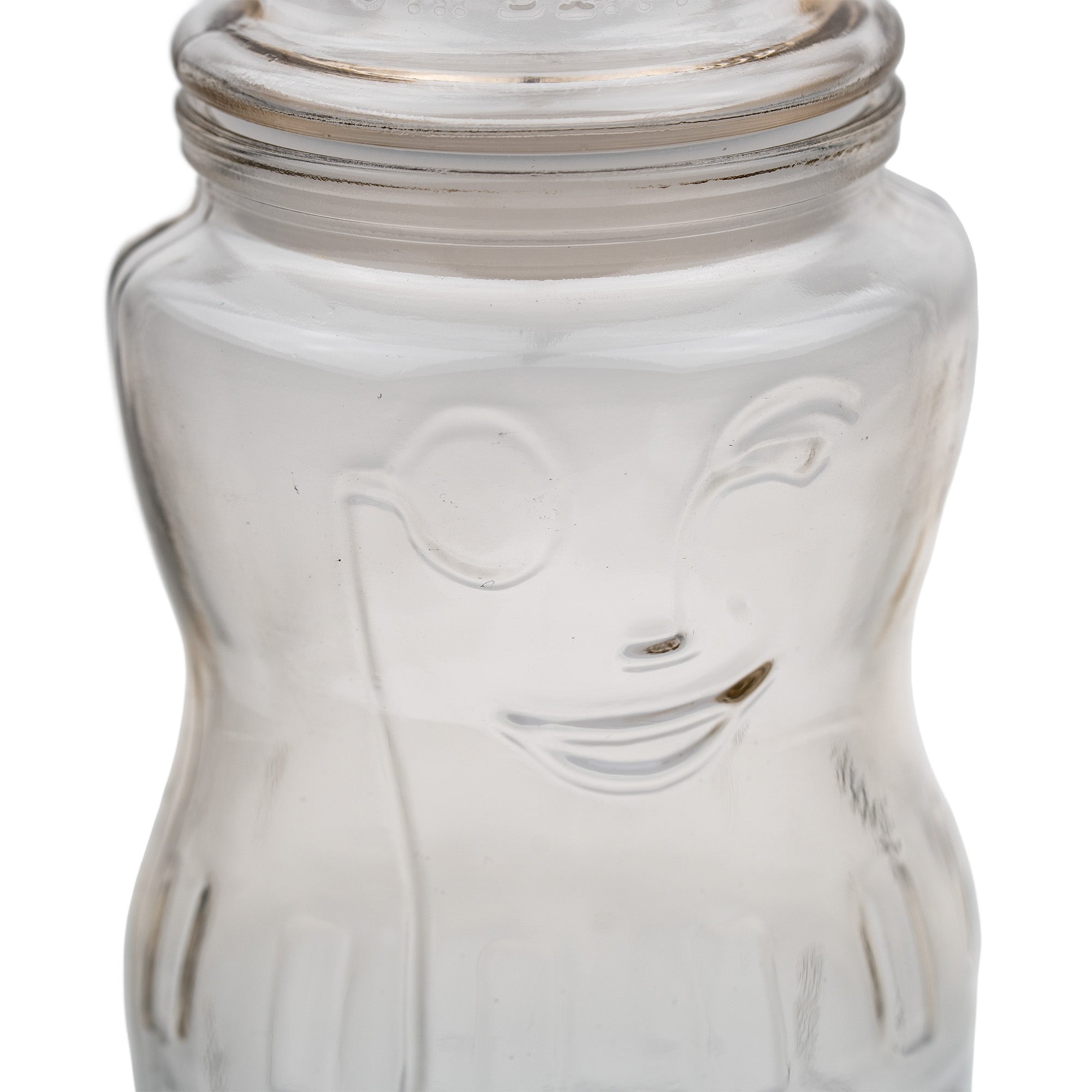 Planters Mr. Peanut 75th Anniversary Glass Jar - Embossed Collectible