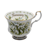 Royal Albert Teetasse und Untertasse „January Snowdrops“ — Montrose