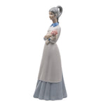 Lladró-Style Porcelain Girl - Springtime Serenity