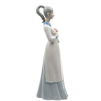 Lladró-Style Porcelain Girl - Springtime Serenity