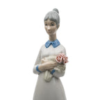 Lladró-Style Porcelain Girl - Springtime Serenity