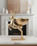 Jumping Deer Bowl - Gold Finish