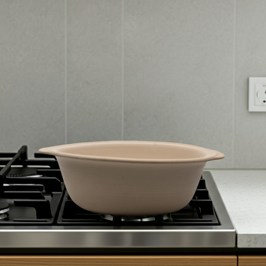 Pampered Chef Family Heritage Stoneware Baking Bowl - With Handles