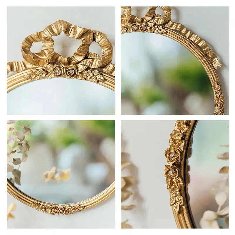 Pewter Mirror - Gold Finish