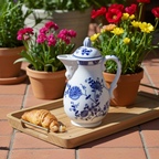 Wienerwald Blaue Zwiebel Einzelportions-Keramiktopf von Seymour Mann 16,5 cm