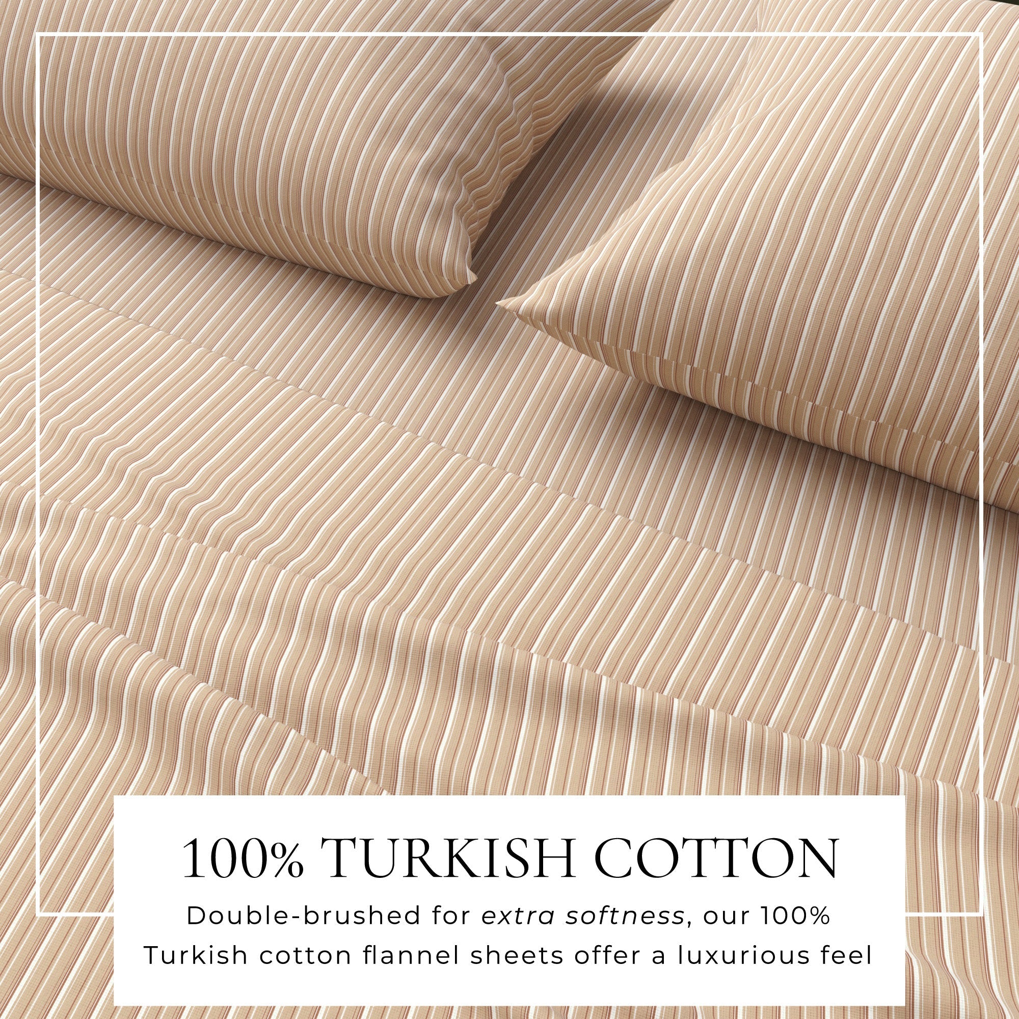 Bettwäsche-Set aus türkischer Baumwoll-Flanell – Karo- & Streifen-Kollektion