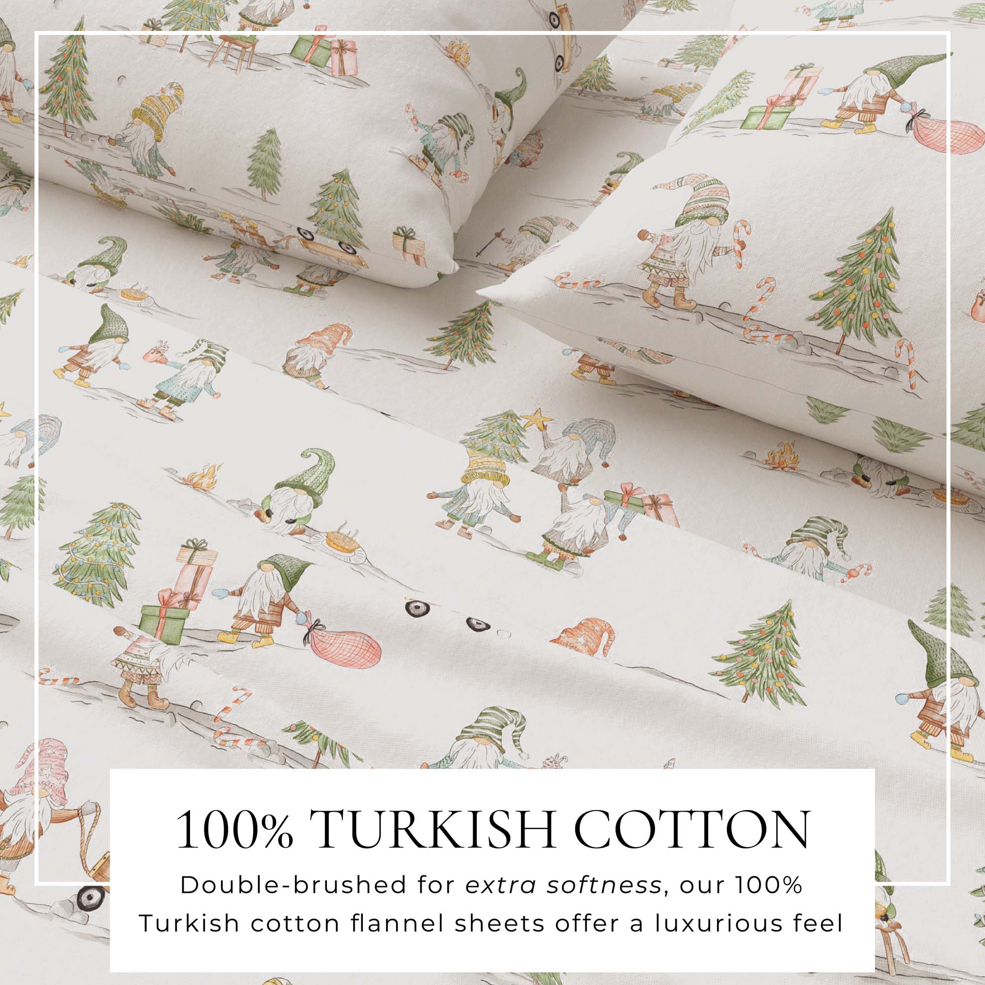 Bettwäsche-Set aus türkischem Baumwollflanell – gehobene Festtagskollektion