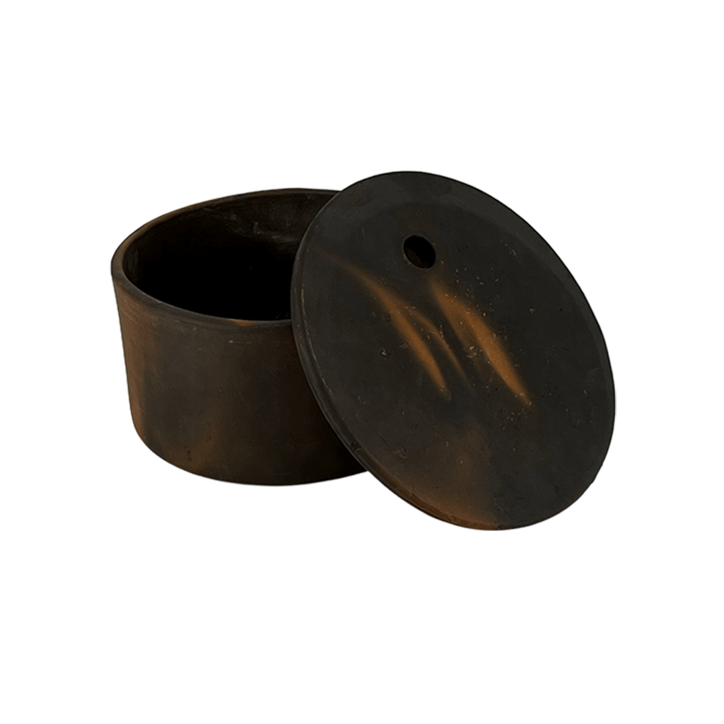 Adah Serving Bowl with Lid — Clay, Brown