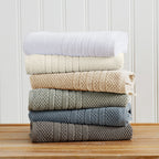100 % Baumwolle Kariertes Jacquard Badetuch-Set – Kollektion Giuliana