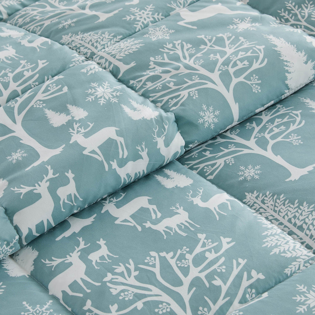 Wendbare Weihnachtsdecke und Kissenbezüge-Set – Holiday / Lodge Odette Kollektion