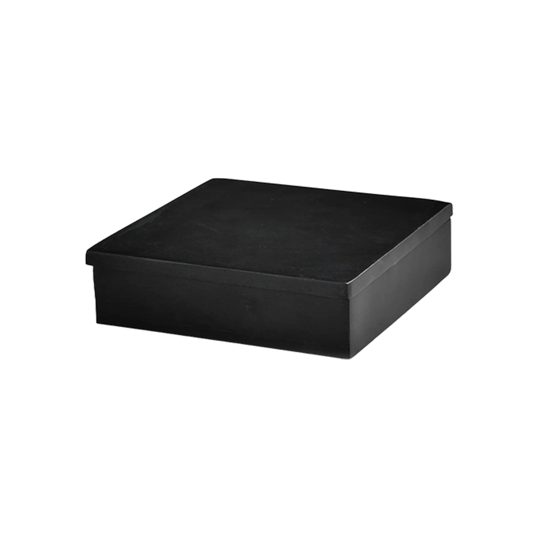 Ameera Soapstone Box — Black Soapstone