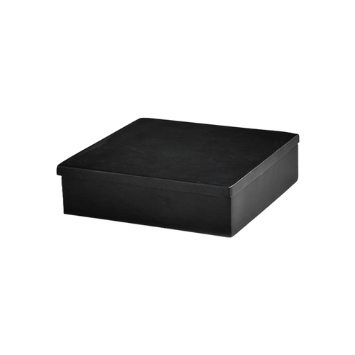 Ameera Soapstone Box — Black Soapstone