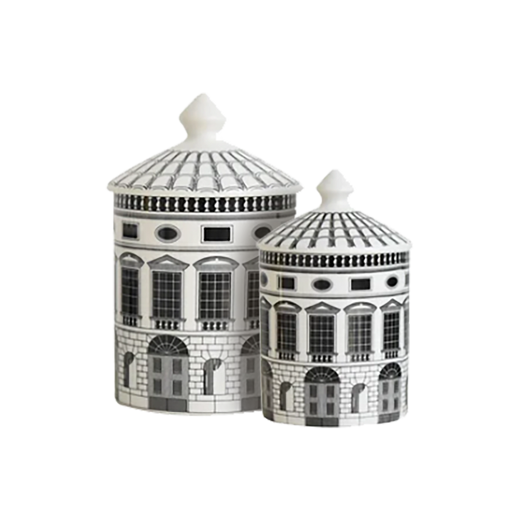 Amelia Storage Jars — White Ceramic with Black Detailing
