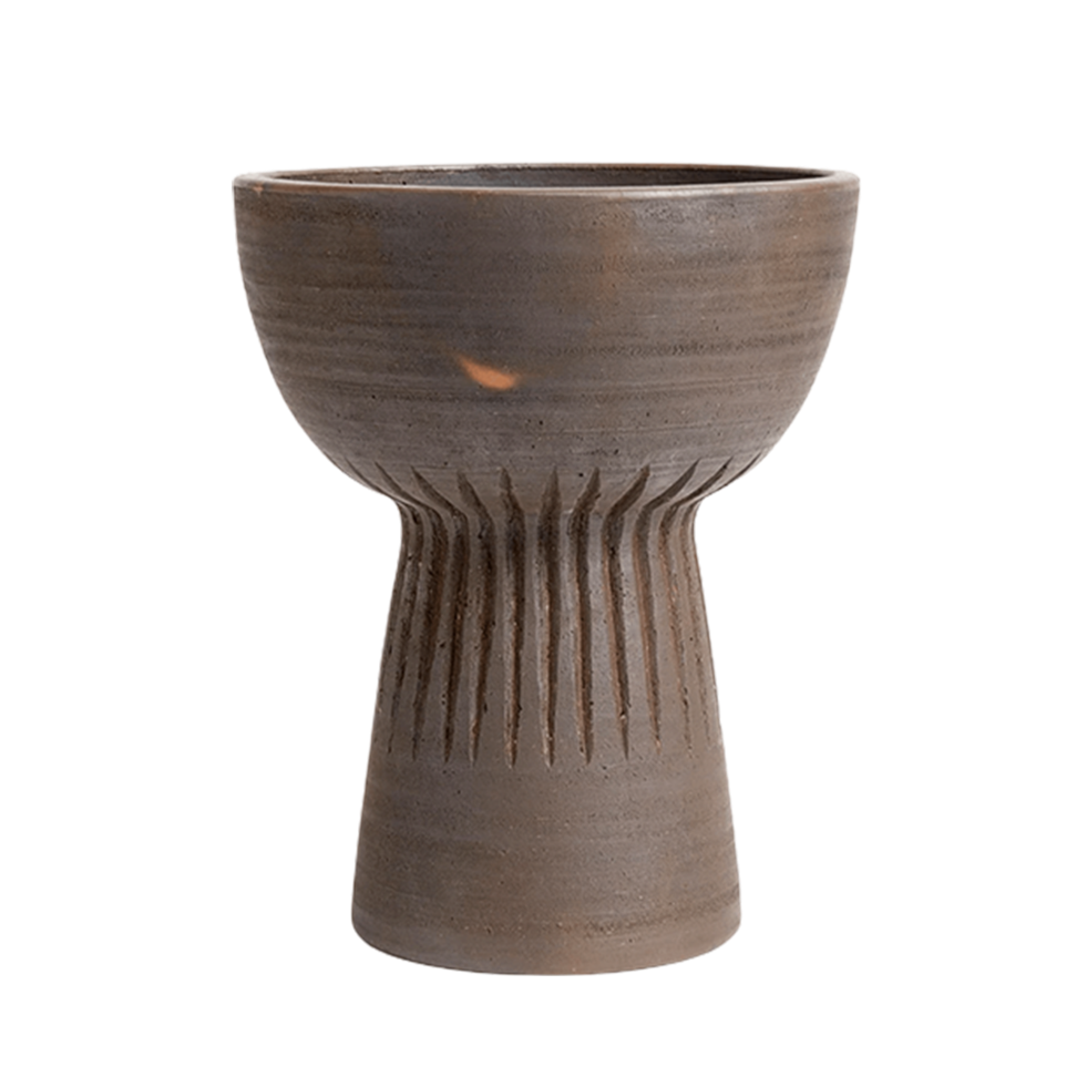 Handmade Terra Cotta Reversible Bowl — Brown