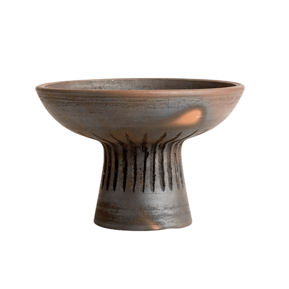 Handmade Terra Cotta Reversible Bowl — Brown
