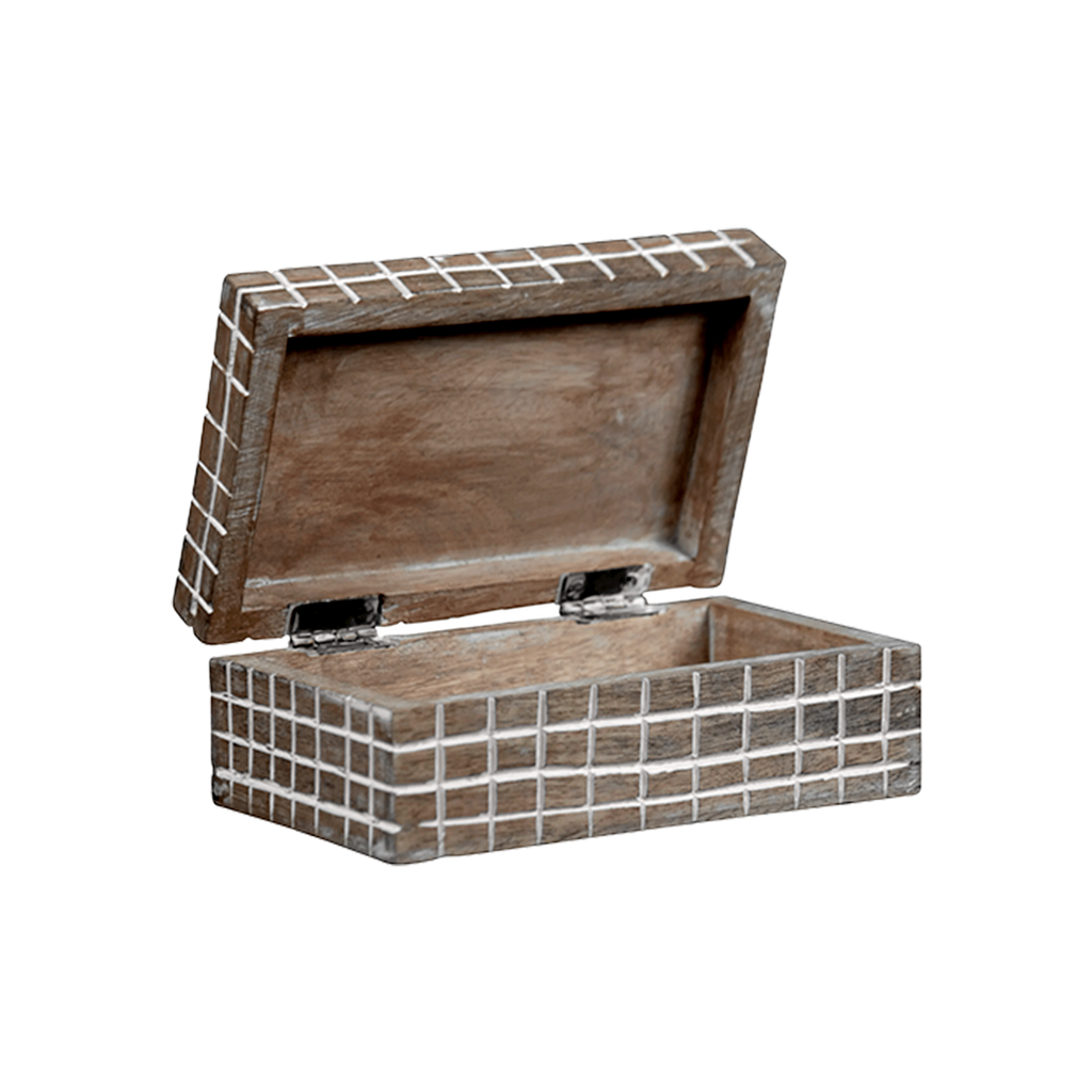 Artemis Decorative Wooden Box — Hand‑Carved Mango Wood