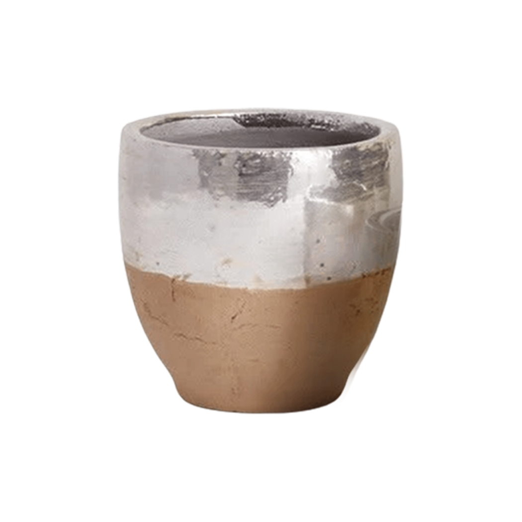 Aurora Earthenware Pot — Reflective Glaze