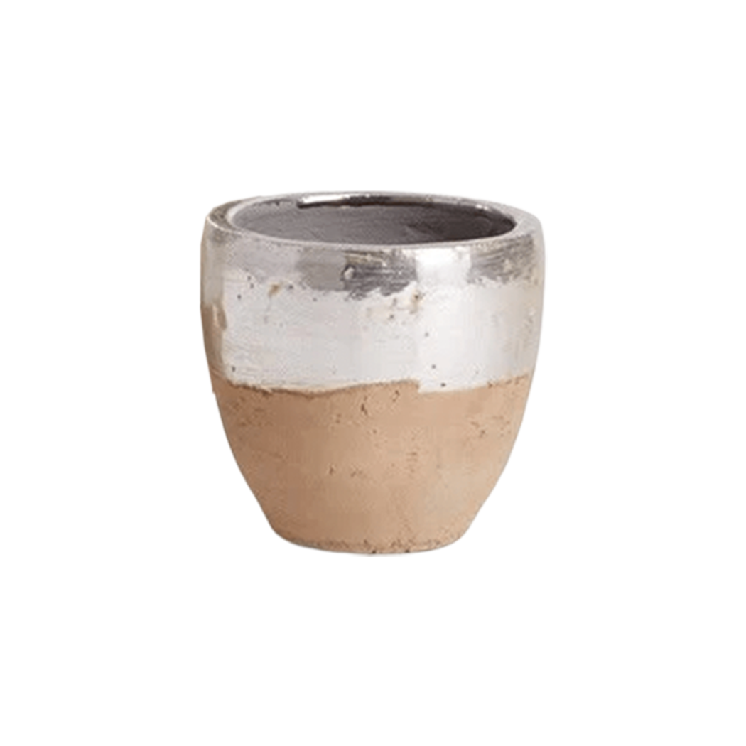 Aurora Earthenware Pot — Reflective Glaze