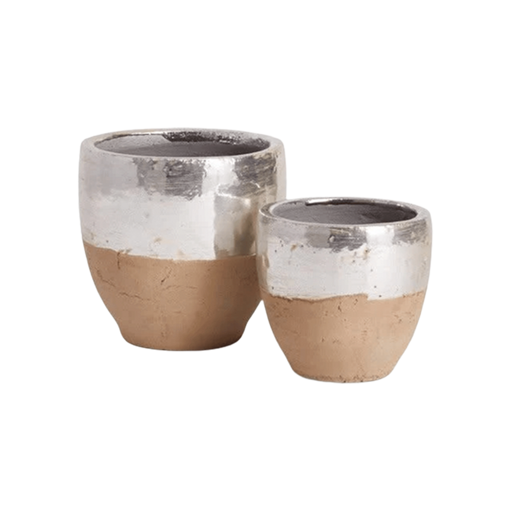 Aurora Earthenware Pot — Reflective Glaze