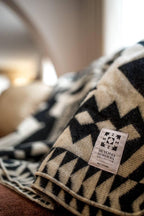 Awa Blanket - Black / Natural Recycled Acrylic
