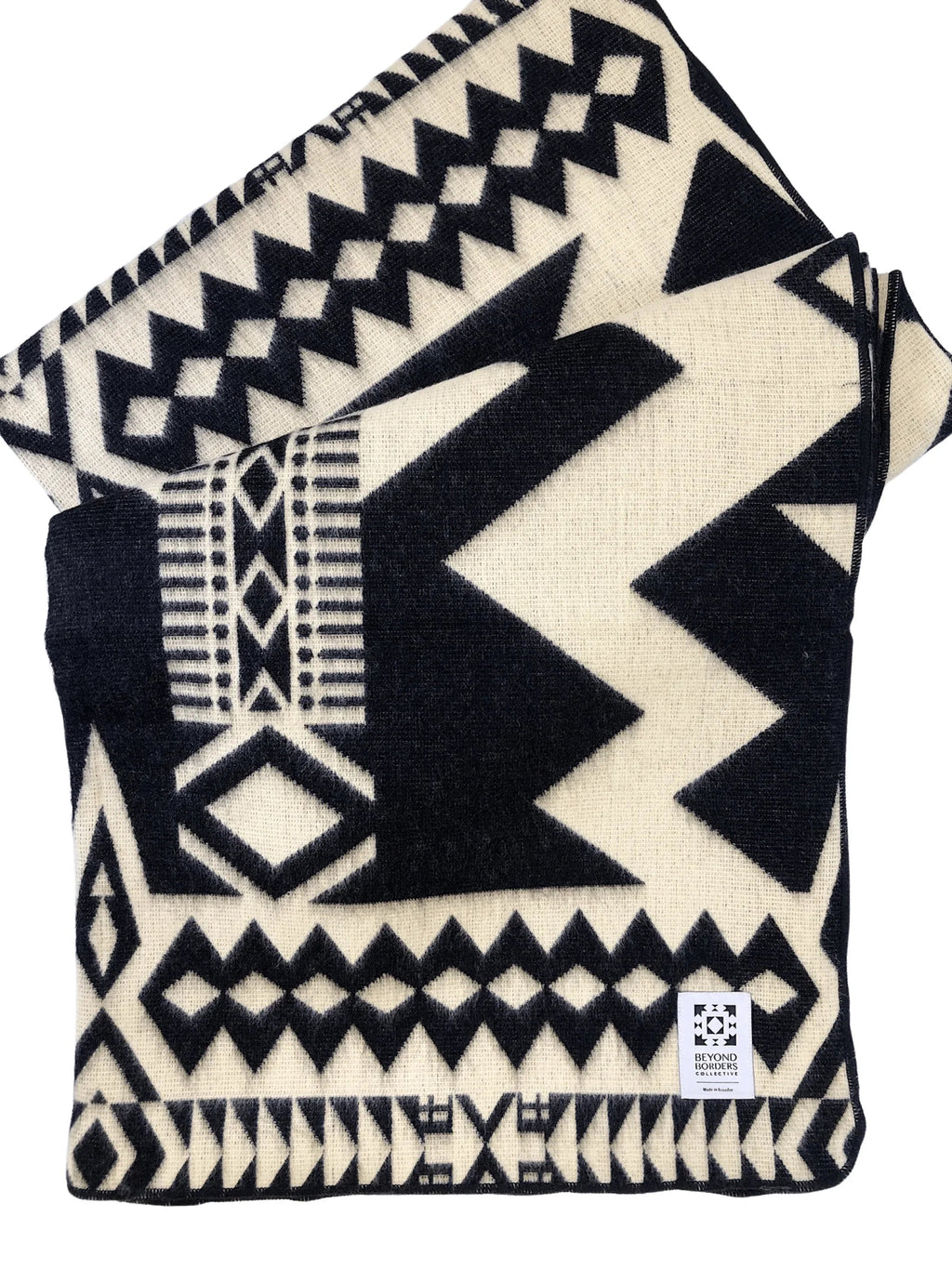 Awa Blanket - Black / Natural Recycled Acrylic