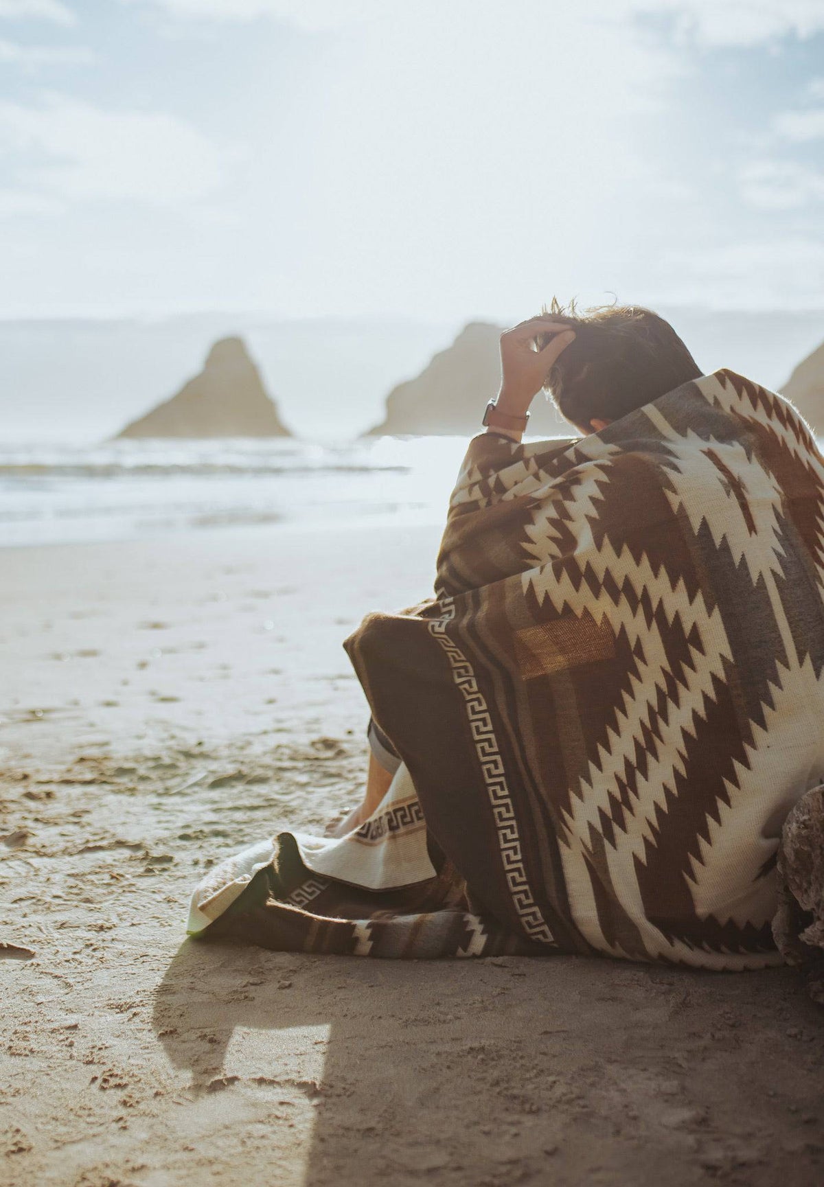Shuar Blanket - Dusty Recycled Acrylic Throw