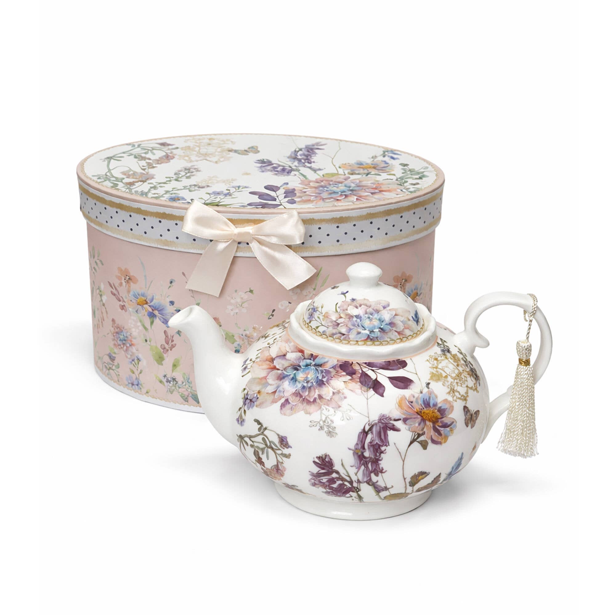 Wildflower Meadow Porcelain Teapot in Gift Box – Floral Everyday Accent