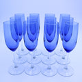 Libbey Vina Blue Champagne Flutes — Set of 12