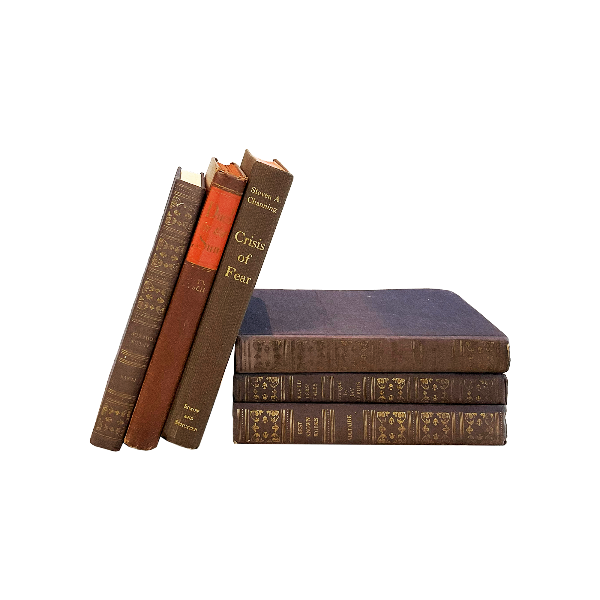 Vintage & Antique Books — Dark Brown Collection