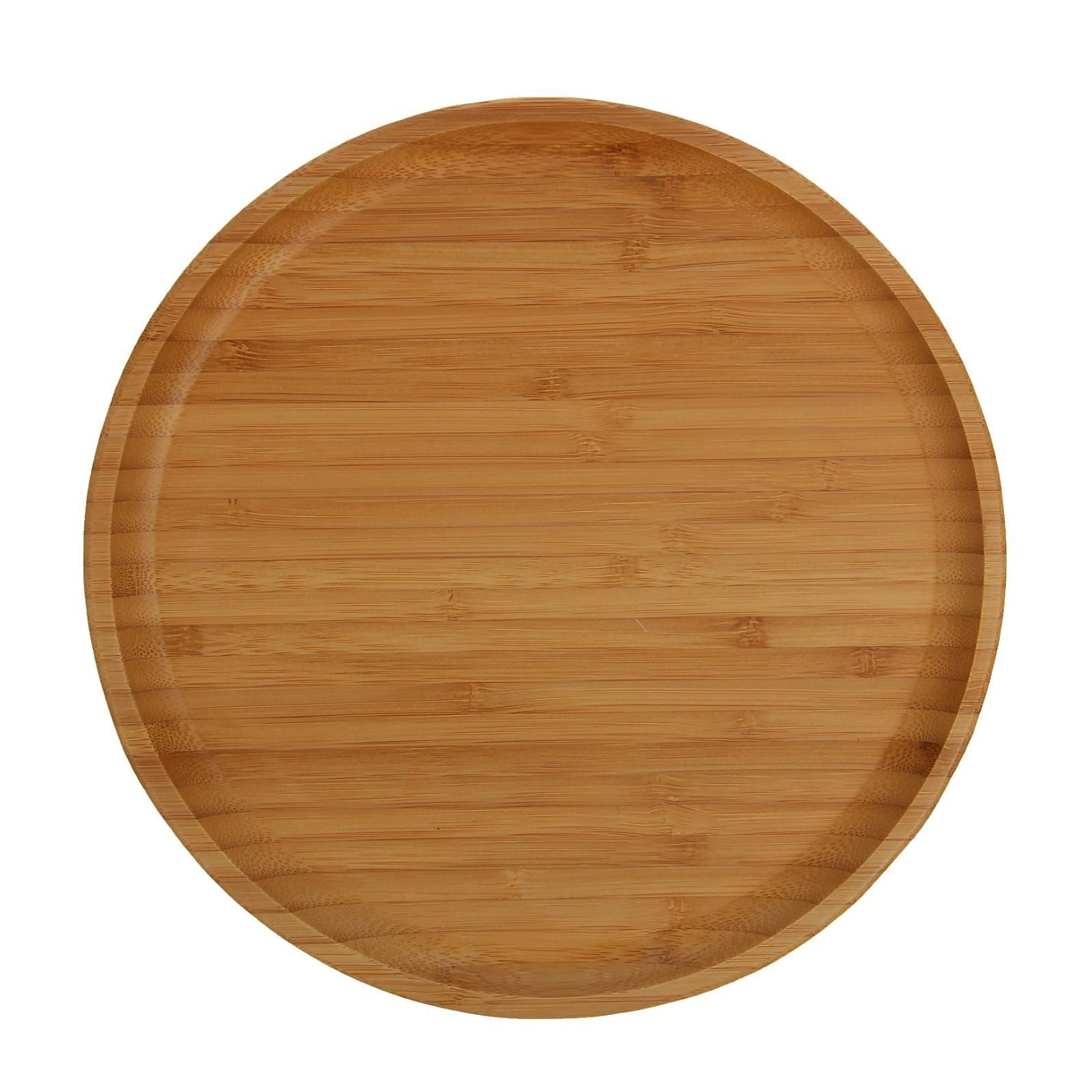 Fine Porcelain Fruit Vase with 10 Inch Bamboo Tray – Set of 2