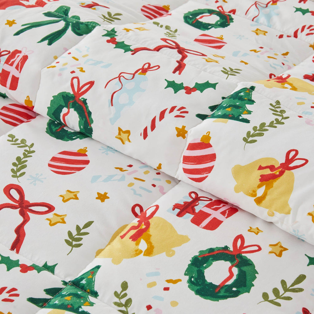 Wendbare Weihnachtsdecke und Kissenbezüge-Set – Holiday / Lodge Odette Kollektion