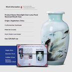 Zhu Wu Pastel Landscape Vases - Ceramic Rotating Base
