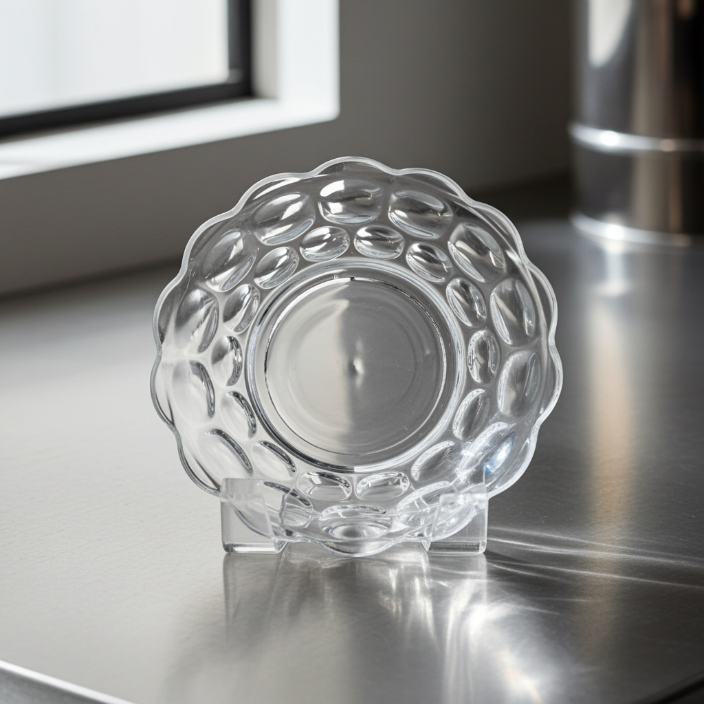 Federal Glass Yorktown Saucer – Clear Pressed Thumbprint Design