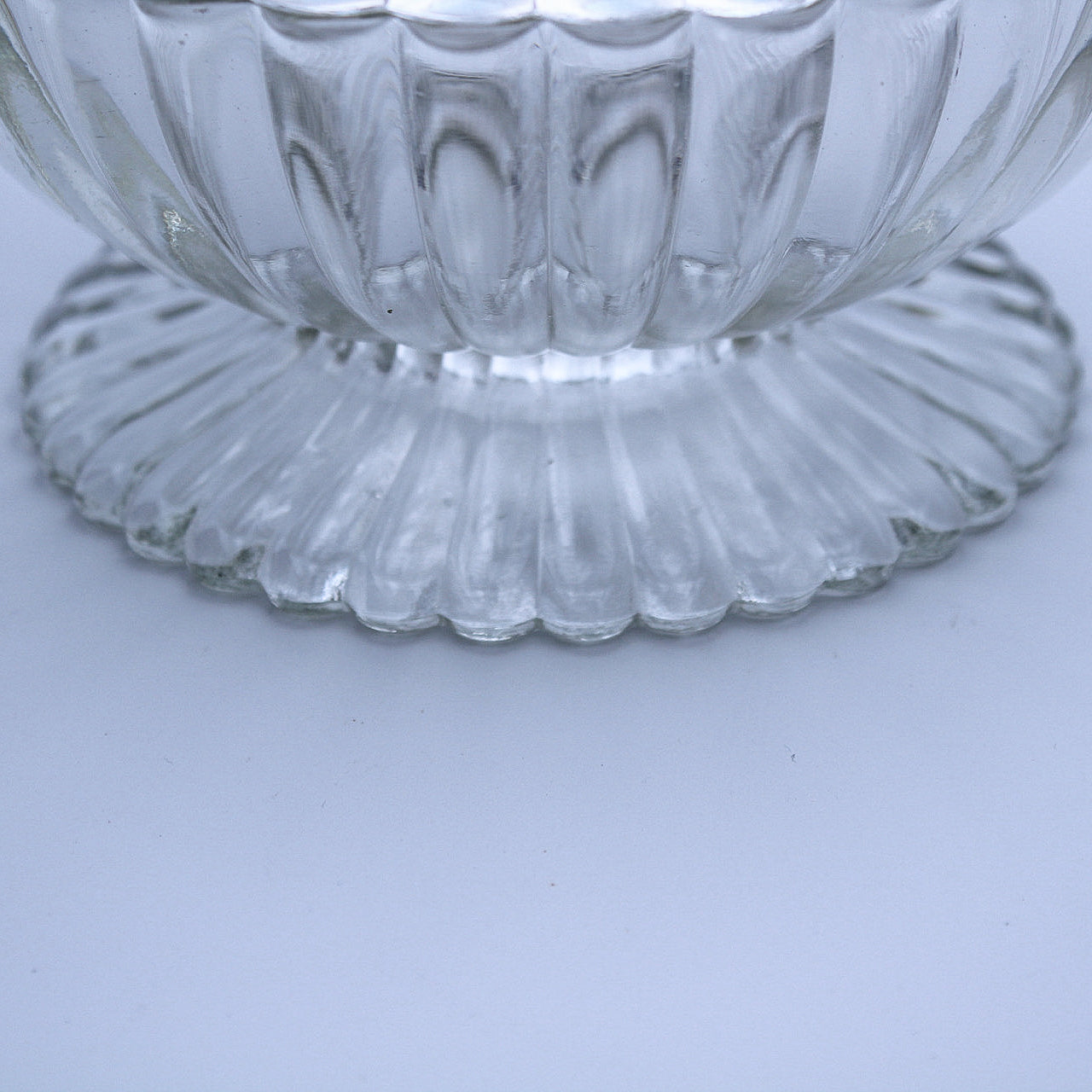 Jeannette Glass National Pattern Footed Candy Dish with Lid — Clear