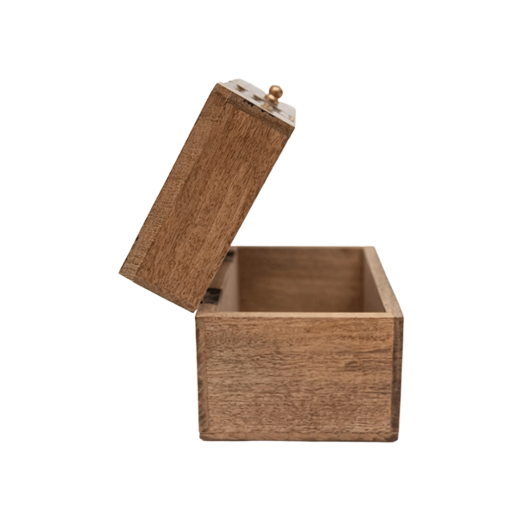 Carmen Carved Recipe Box — Mango Wood