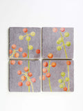 Coaster Set: Brunia on Grey